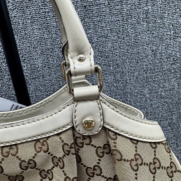 Gucci Sukey Canvas Leather Shoulder Bag 475-080725 - Picture 6 of 15